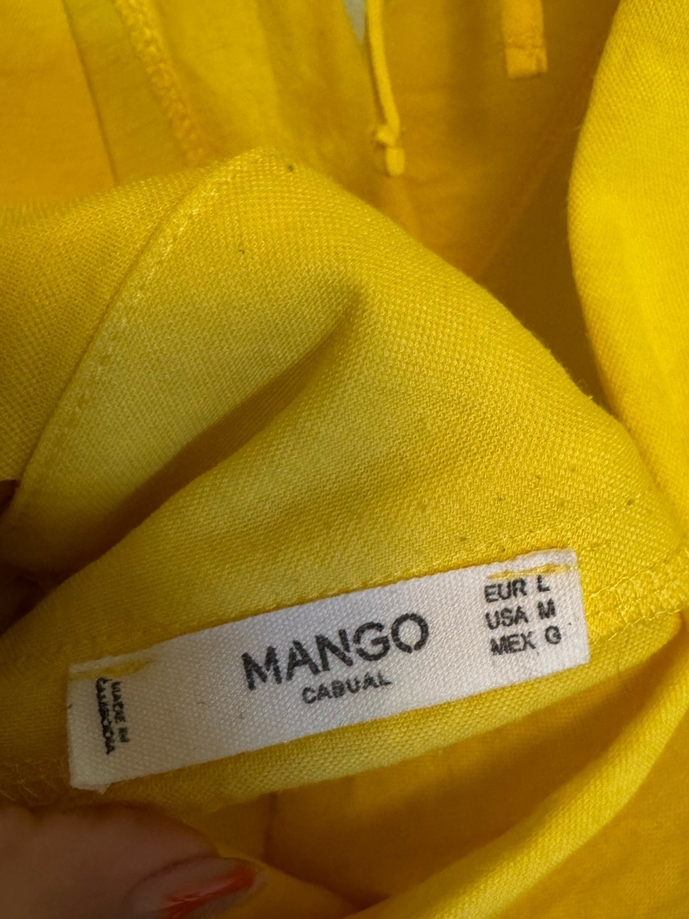 Mango Yellow V-Neck Midi Dress with Flutter Sleeves - Picture 7 of 10